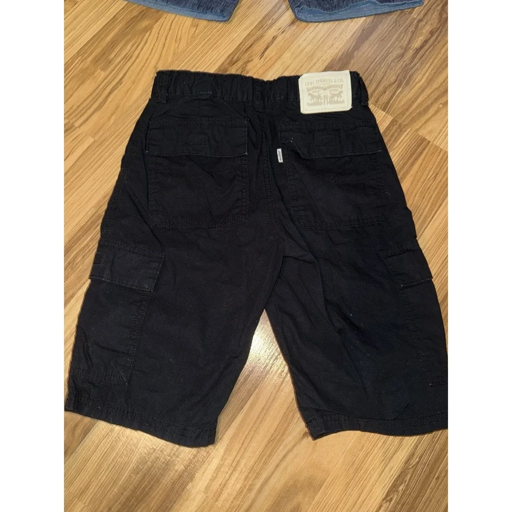 Levi's Rustic Blue Boys Sz 10‎ Shorts Blue Black Khaki Cargo